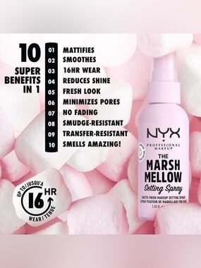 🆕 NYX Marshmallow Matte Finish Setting Spray Full Size 60mL